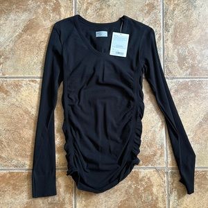 Athleta Black LS Pure Top NWT